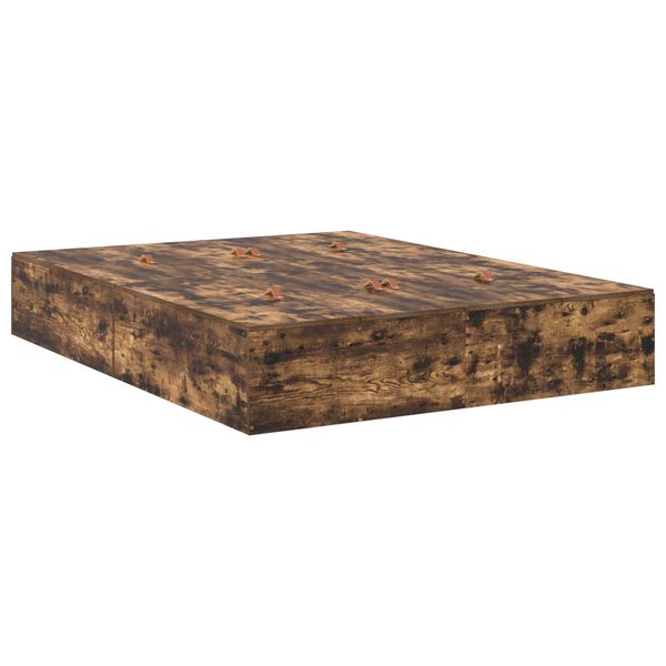 vidaXL Σκελετός Κρεβατιού Καπνιστή δρυς 200 x 150 x 31.5 εκ.