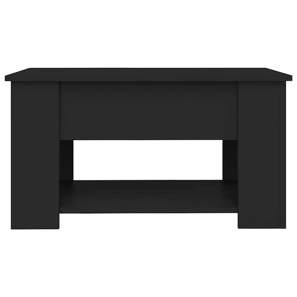 vidaXL Τραπεζάκι Σαλονιού Μαύρο 79 x 49 x 41 εκ. Επεξεργασμένο Ξύλο