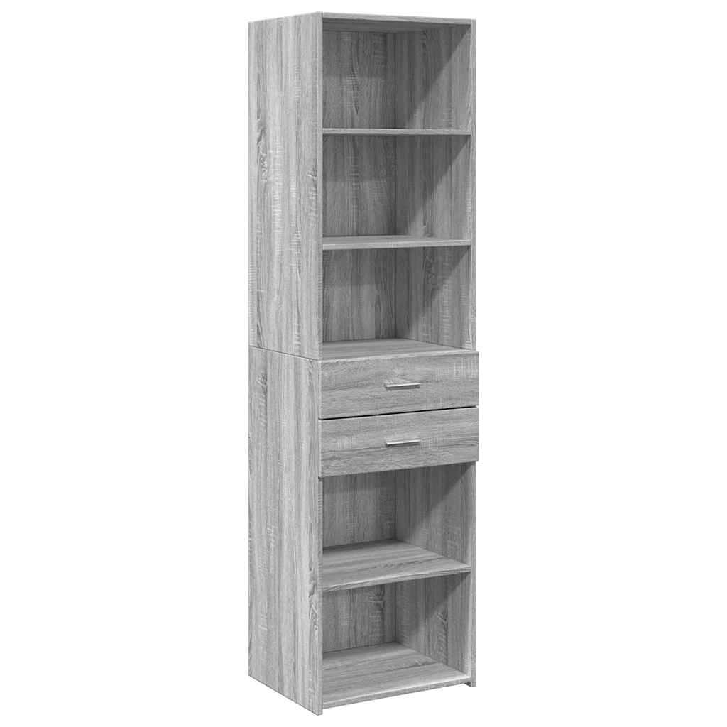 vidaXL Ντουλάπι Αποθήκευσης Στενό Δρυς 50x42,5x225 εκ. Επεξεργ. Ξύλο