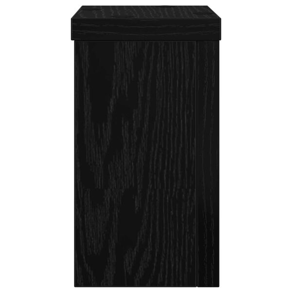 vidaXL Βάση φυτών 2 pcs Μαύρη δρυς 10 x 10 x 18 cm Επεξεργασμένο ξύλο