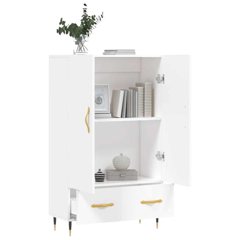 vidaXL Ντουλάπα Λευκή 69,5 x 31 x 115 εκ. από Επεξεργασμένο Ξύλο