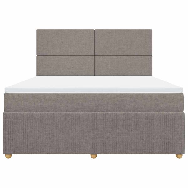 vidaXL &Kappa;&rho;&epsilon;&beta;ά&tau;&iota; Boxspring &mu;&epsilon; &Sigma;&tau;&rho;ώ&mu;&alpha; Taupe 180x200 &epsilon;&kappa;. &Upsilon;&phi;&alpha;&sigma;&mu;ά&tau;&iota;&nu;&omicron;