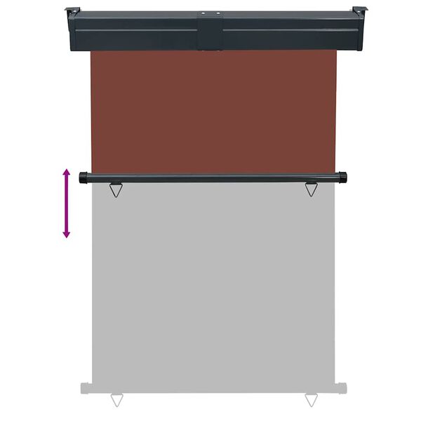 vidaXL Σκίαστρο Βεράντας Πλαϊνό Καφέ 125 x 250 εκ.