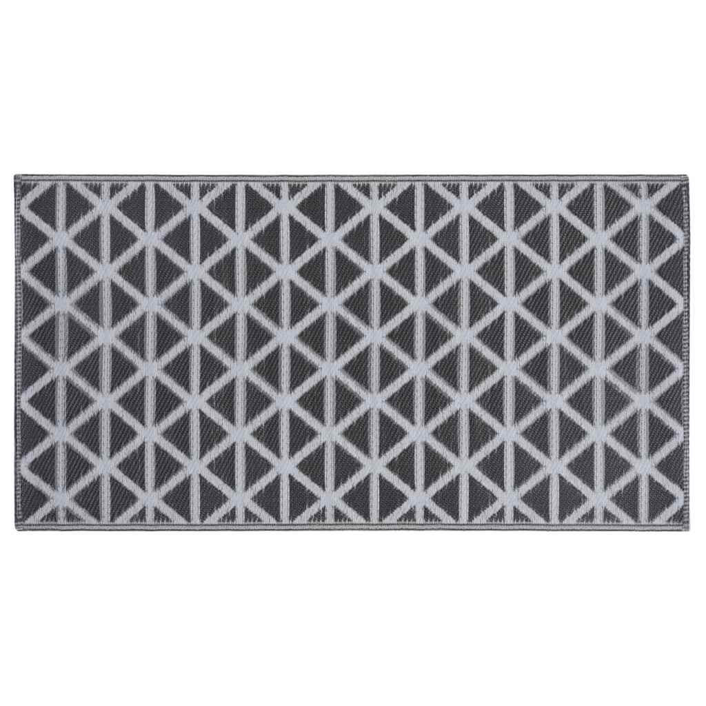 vidaXL Χαλί εξωτερικού χώρου ARAKIL Μαύρο 80x150 cm PP