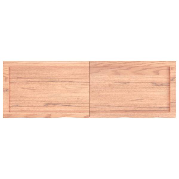 vidaXL Επιφ Τραπεζιού Αν Καφέ 120x40x(2-4)εκ. Επεξ. Μασίφ Ξύλο Δρυός