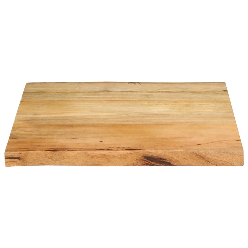vidaXL Επιφάνεια Τραπεζιού 80x80x2,5 εκ. Live Edge Μασίφ Ξύλο Μάνγκο