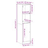 vidaXL Ντουλάπι Καπνιστή Δρυς 35x37x142 εκ. με Γυάλινη Πόρτα