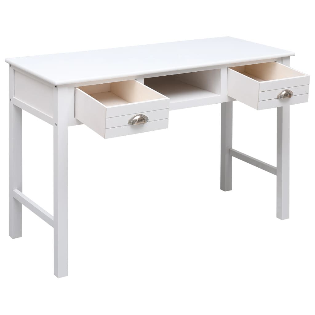 vidaXL Γραφείο Λευκό 110 x 45 x 76 εκ. Ξύλινο