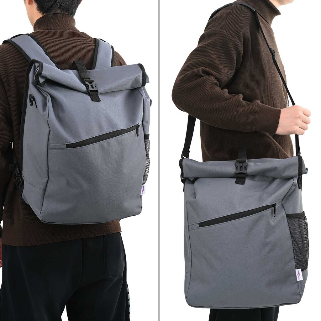 vidaXL Τσάντα Ποδηλάτου για Ράφι 25 L Γκρι 33x16x48 εκ.