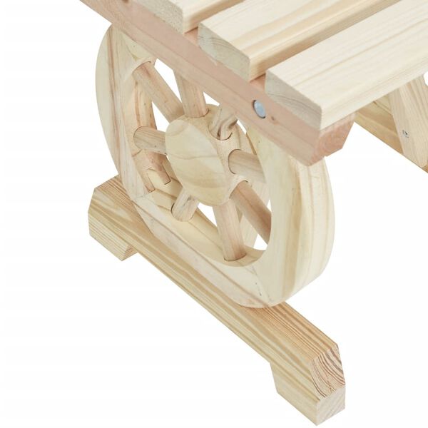 vidaXL Υποπόδιο Κήπου 40 x 36,5 x 38,5 εκ. από Μασίφ Ξύλο Ελάτης