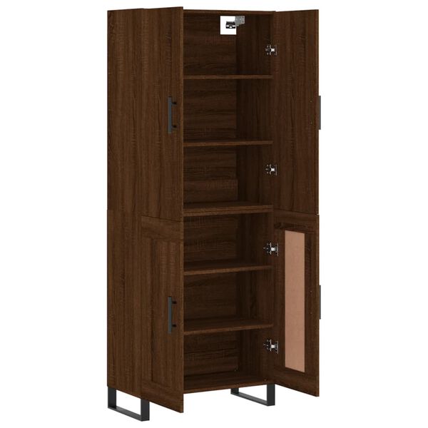 vidaXL Ντουλάπι Καφέ Δρυς 69,5 x 34 x 180 εκ. από Επεξεργασμένο Ξύλο