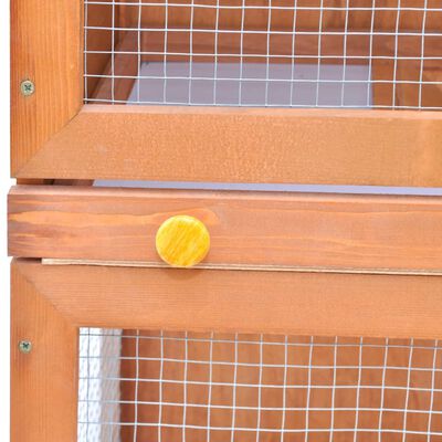 vidaXL Κλουβί Κουνελιών/Σπίτι Μικρών Ζώων Εξωτ. Χώρου 1 Πόρτα Ξύλινο