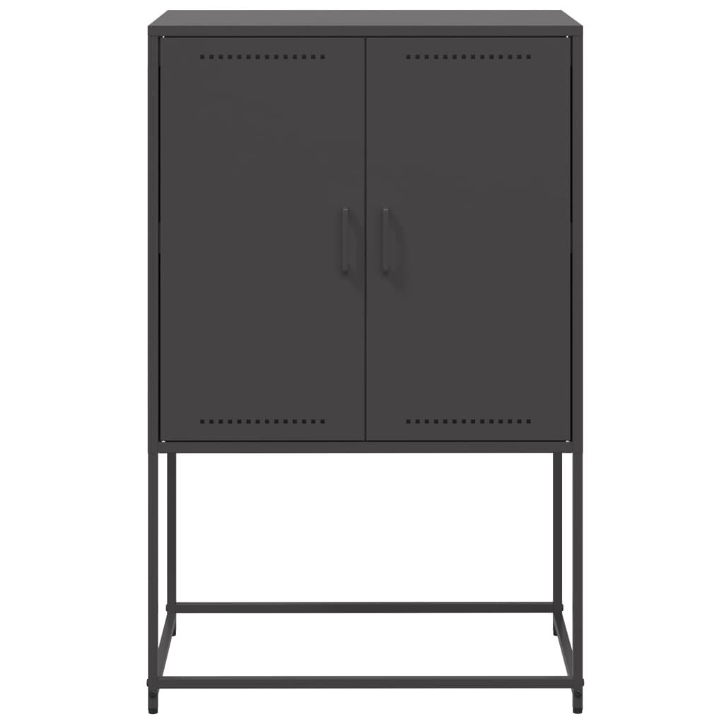 vidaXL Μπουφές Μαύρος 68,5 x 38,5 x 107 εκ. Ατσάλινος