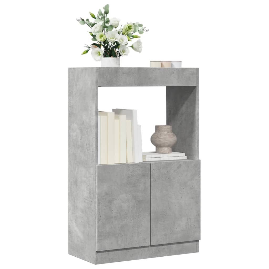 vidaXL Ντουλάπι Γκρι Σκυρ. 63x33x100 εκ. από Επεξεργασμένο Ξύλο