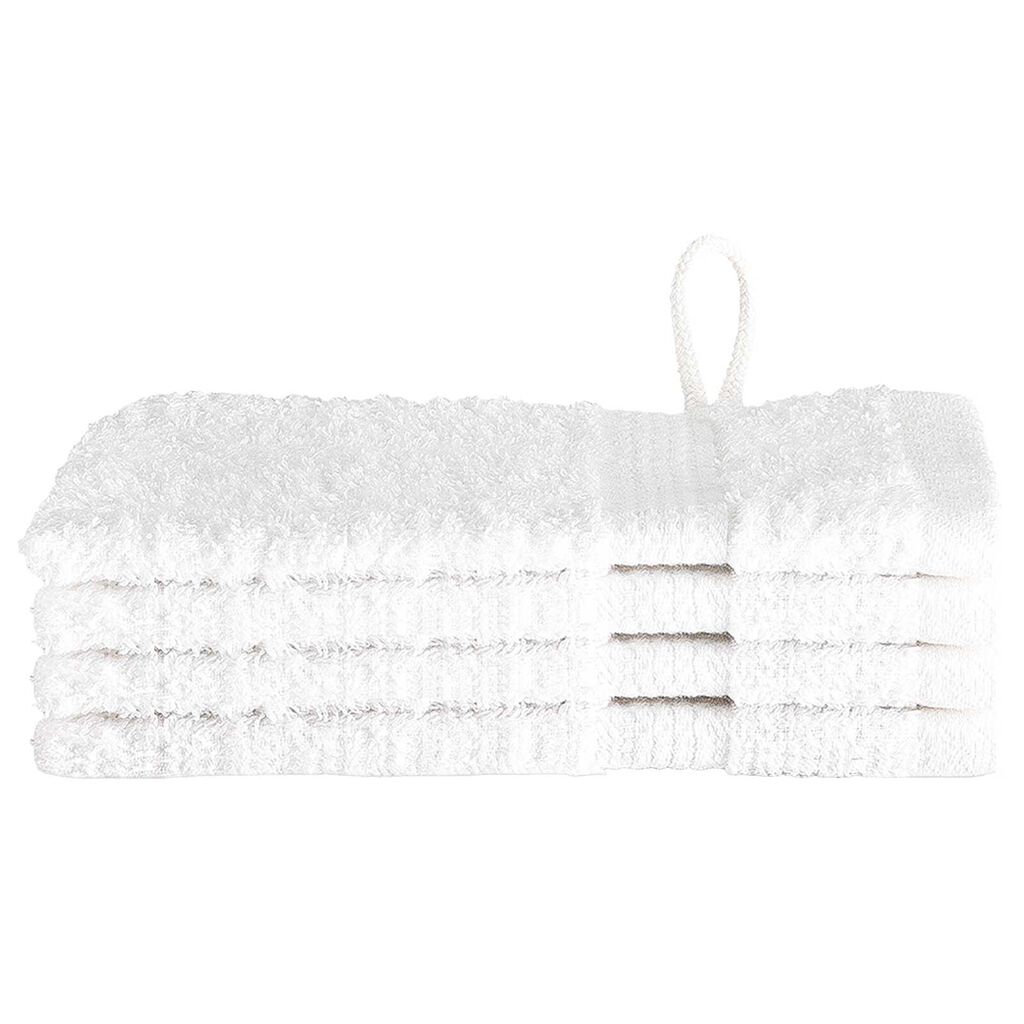 vidaXL Πετσέτες 4 pcs Λευκό 15 x 21 cm Βαμβάκι