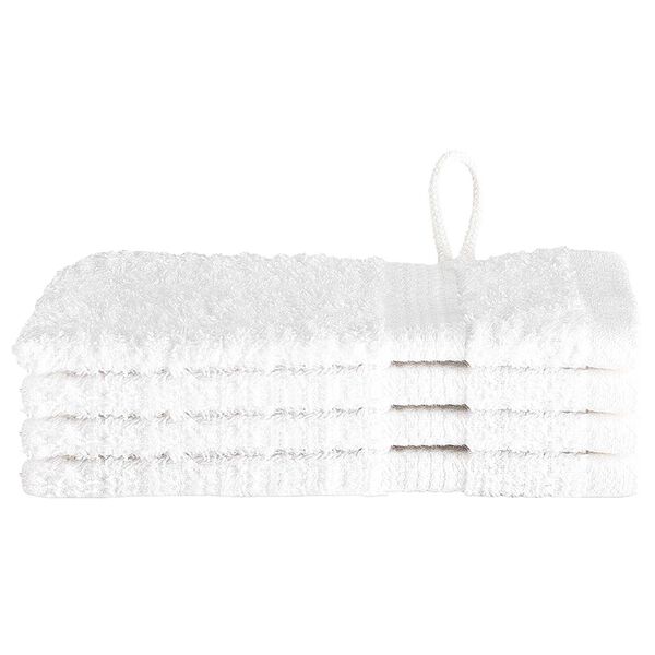 vidaXL Πετσέτες 4 pcs Λευκό 15 x 21 cm Βαμβάκι