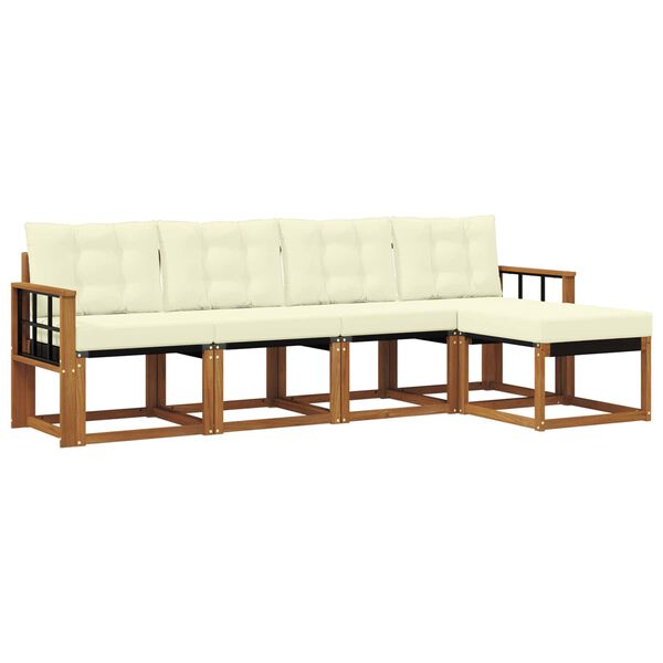 vidaXL &Sigma;&epsilon;&iota;&rho;ά &Kappa;&alpha;&nu;&alpha;&pi;έ &Epsilon;&xi;&omega;&tau;&epsilon;&rho;&iota;&kappa;&omicron;ύ &mu;&epsilon; &mu;&alpha;&xi;&iota;&lambda;ά&rho;&iota; 5 pcs &Phi;&upsilon;&sigma;&iota;&kappa;ό &kappa;&alpha;&iota; &Kappa;&rho;έ&mu;&alpha;