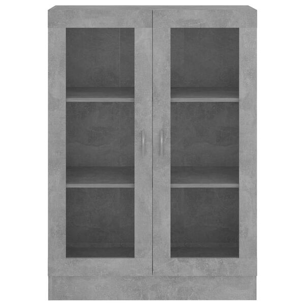 vidaXL Βιτρίνα Γκρι του Σκυροδέματος 82,5 x 30,5 x 115 εκ. Επεξ. Ξύλο