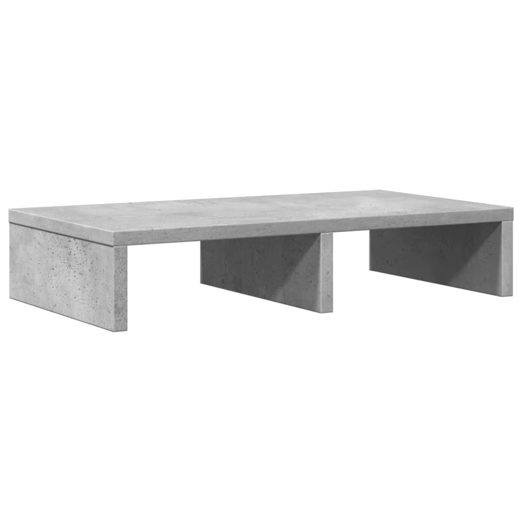 vidaXL Βάση Οθονών Γκρι του Σκυροδέματος 50x27x10 εκ. από Επεξ. Ξύλο