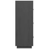 vidaXL Ντουλάπι Ψηλό Γκρι 67x40x108,5 εκ. από Μασίφ Ξύλο Πεύκου