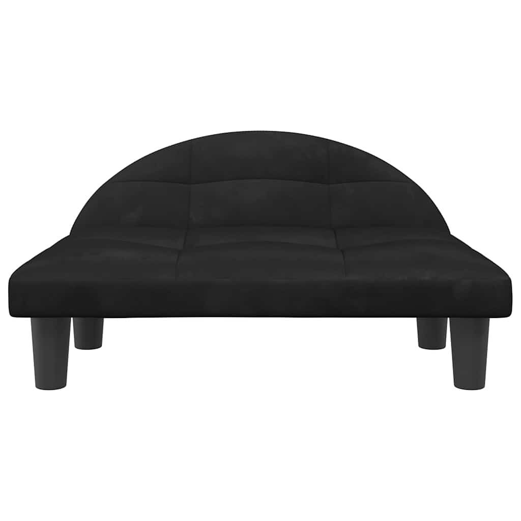 vidaXL Κρεβάτι Σκύλου Μαύρο 70 x 52 x 30 εκ. Βελούδινο