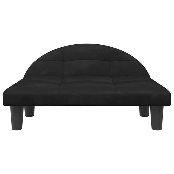 vidaXL Κρεβάτι Σκύλου Μαύρο 70 x 52 x 30 εκ. Βελούδινο