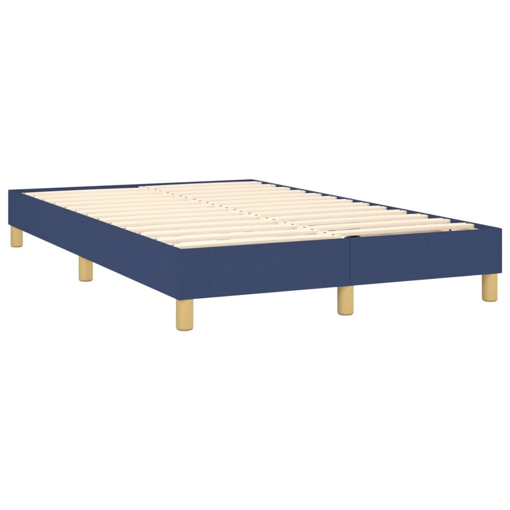 vidaXL Κρεβάτι Boxspring με Στρώμα Μπλε 120x200 εκ. Υφασμάτινο