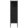 vidaXL Σετ Επίπλων Μπάνιου με ράφι 4 pcs Μαύρο 33 x 33 x 185.5 εκ