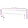 vidaXL Κεφαλάρι Κρεβατιού LED Μαύρο 200x5x78/88 εκ. Βελούδινο