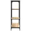 vidaXL Βιβλιοθήκη Sonoma Δρυς 81 x 36 x 115 εκ. Επεξεργ. Ξύλο / Ατσάλι