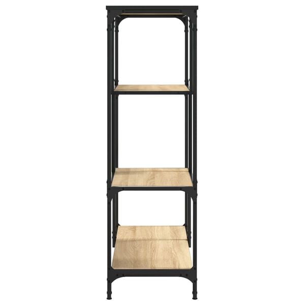 vidaXL Βιβλιοθήκη Sonoma Δρυς 81 x 36 x 115 εκ. Επεξεργ. Ξύλο / Ατσάλι