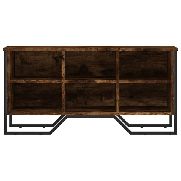vidaXL Παπουτσοθήκη Καπνιστή Δρυς 90x38x45,5 εκ. από Επεξεργ. Ξύλο