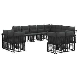 vidaXL &Sigma;&epsilon;&iota;&rho;ά &Kappa;&alpha;&nu;&alpha;&pi;έ &Epsilon;&xi;&omega;&tau;&epsilon;&rho;&iota;&kappa;&omicron;ύ 12 pcs &Mu;&alpha;ύ&rho;&omicron; &kappa;&alpha;&iota; &Sigma;&kappa;&omicron;ύ&rho;&omicron; &Gamma;&kappa;&rho;ί&zeta;&omicron;