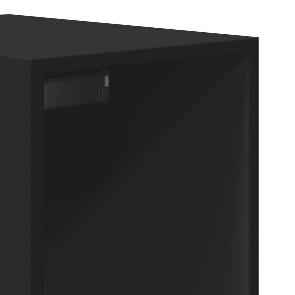 vidaXL Ντουλάπα Μαύρη 30x50x200 εκ. από Επεξεργασμένο Ξύλο