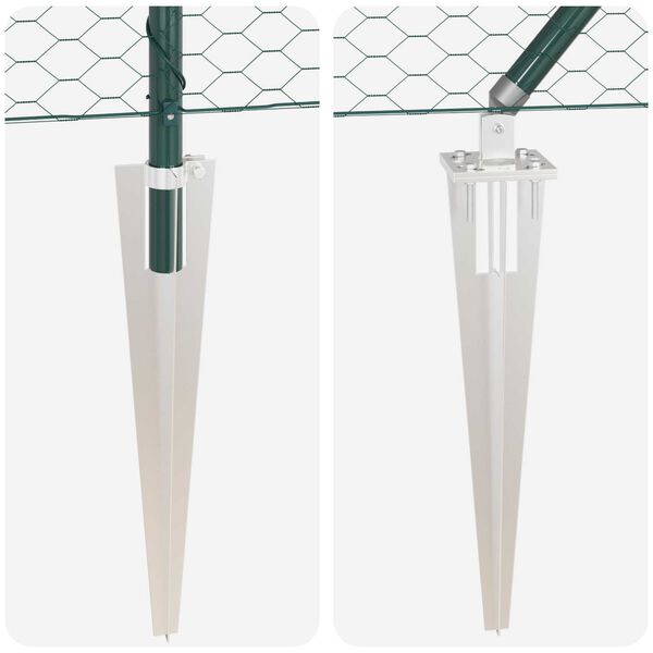 vidaXL Σέτ Περίφραξης Σετ 2 Πράσινο Ατσάλι, PVC 25 x 1.2 μ Ανθεκτικό