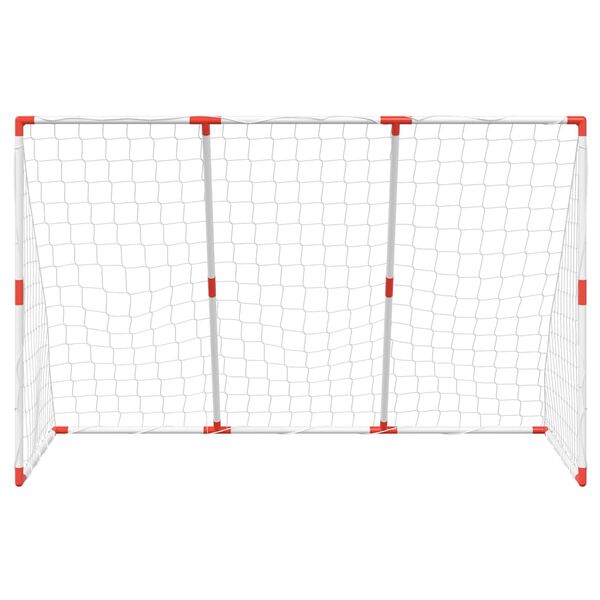 vidaXL Τέρμα Παιδικό 2 σε 1 Λευκό 184 x 64 x 124 εκ. με Μπάλες