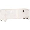 vidaXL Έπιπλο Τηλεόρασης Λευκό 110 x 30 x 40 εκ. Μασίφ Ξύλο Ακακίας