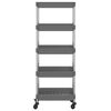 vidaXL Τρόλεϊ Κουζίνας 5 Επιπέδων Γκρι 42 x 29 x 128 εκ. Σίδερο/ABS