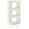 vidaXL Βιβλιοθήκη/Διαχωρ. Χώρου Λευκό 40x35x103 εκ. Μασίφ Ξύλο Πεύκου