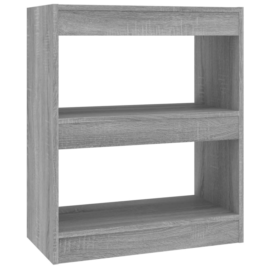 vidaXL Βιβλιοθήκη/Διαχωριστικό Χώρου Γκρι Sonoma 60x30x72 εκ.