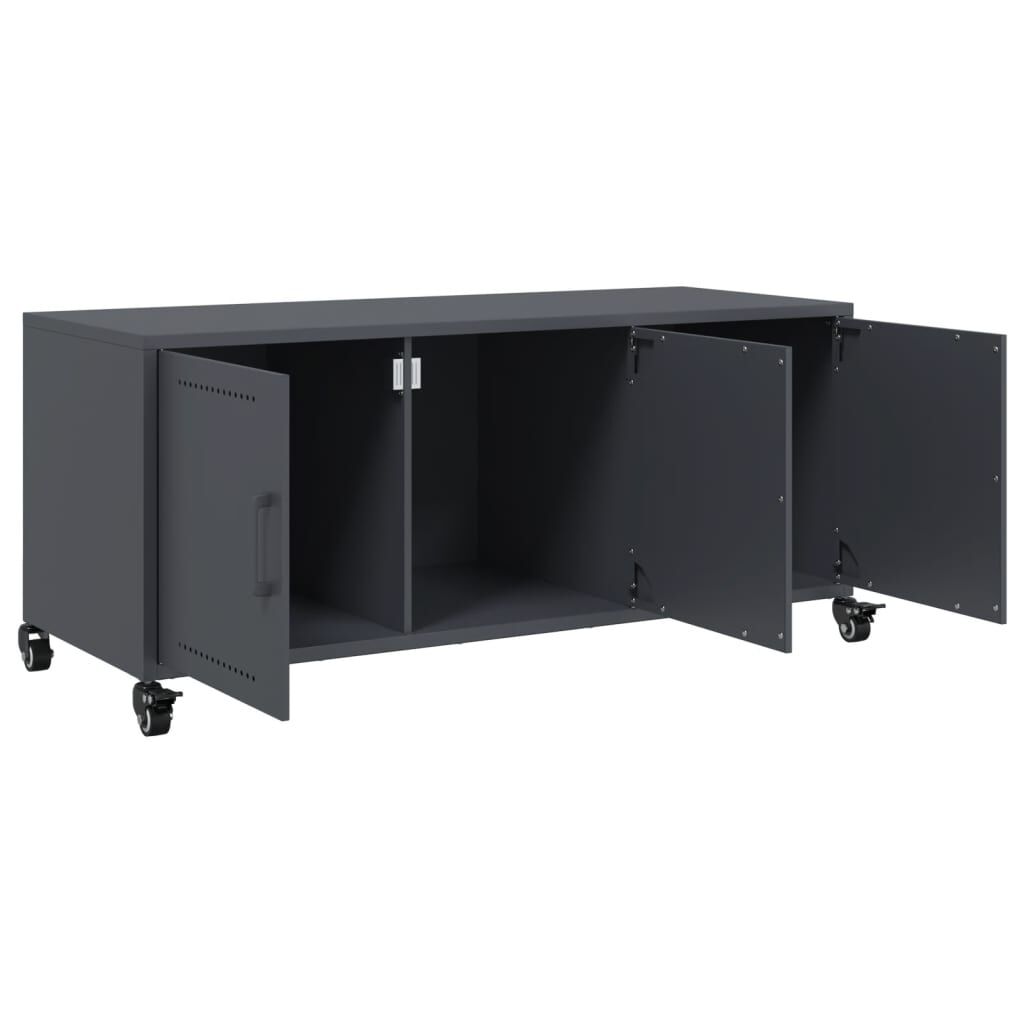 vidaXL Έπιπλο Τηλεόρασης Ανθρακί 100,5x39x43,5εκ. Ατσάλι