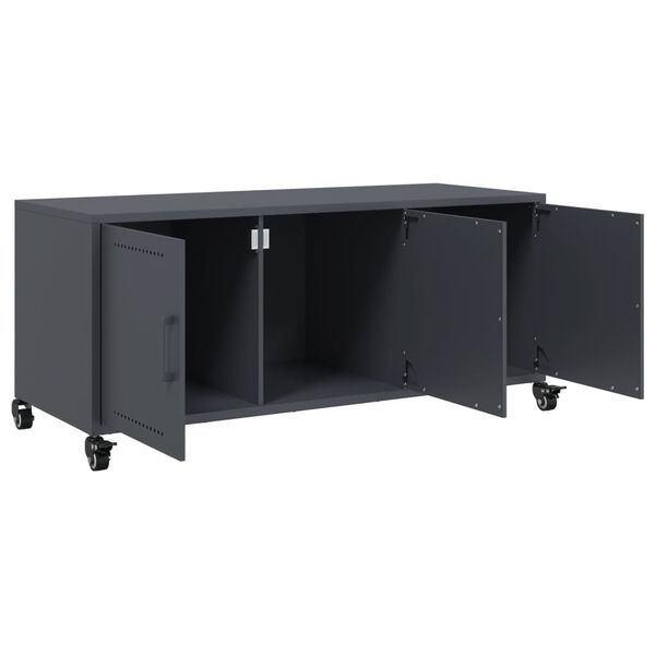 vidaXL Έπιπλο Τηλεόρασης Ανθρακί 100,5x39x43,5εκ. Ατσάλι