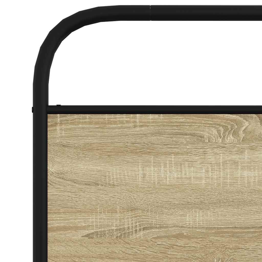 vidaXL Πλαίσιο Κρεβατιού Χωρ. Στρώμα Sonoma Δρυς 100x190 εκ Επ. Ξύλο