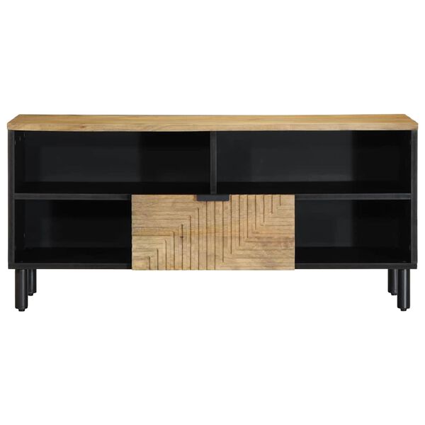 vidaXL Ντουλάπι τηλεόρασης καφέ 100x33x46 cm μασίφ ξύλο Mango