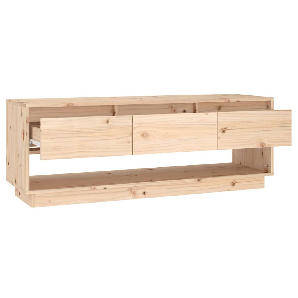 vidaXL Έπιπλο Τηλεόρασης 110,5 x 34 x 40 εκ. από Μασίφ Ξύλο Πεύκου