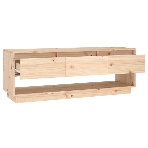 vidaXL Έπιπλο Τηλεόρασης 110,5 x 34 x 40 εκ. από Μασίφ Ξύλο Πεύκου