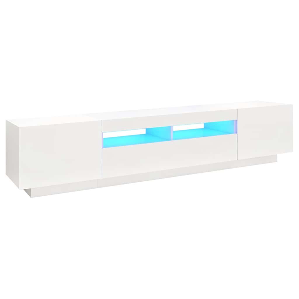 vidaXL Έπιπλο Τηλεόρασης με LED Λευκό 200 x 35 x 40 εκ.