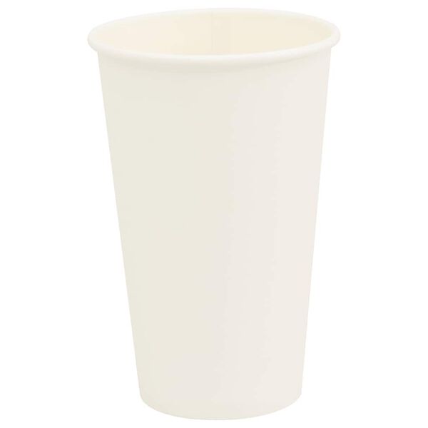 vidaXL Χάρτινα κύπελλα καφέ 1000 τεμάχια 16oz 400ml Λευκό