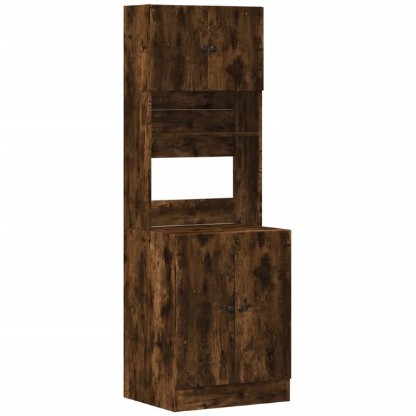 vidaXL Ντουλάπι Κουζίνας Καπνιστή Δρυς 60x50x180 εκ. Επεξεργ. Ξύλο