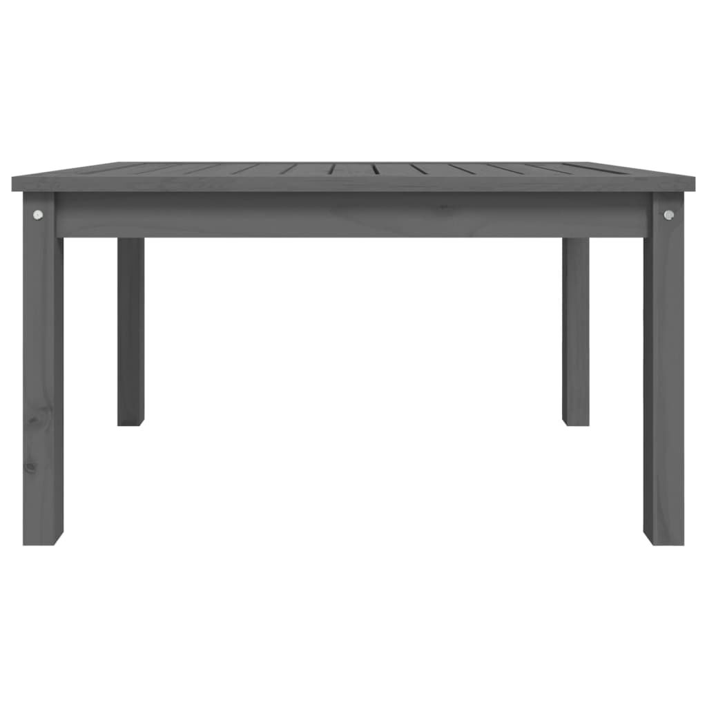 vidaXL Τραπέζι Κήπου Γκρι 82,5x50,5x45 εκ. από Μασίφ Ξύλο Πεύκου
